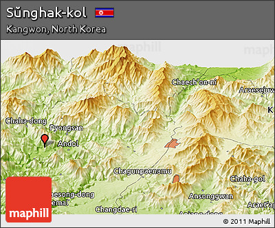 Physical Panoramic Map of Sŭnghak-kol