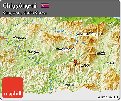 Physical Panoramic Map of Chigyŏng-ni