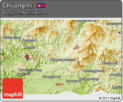 Physical Panoramic Map of Chijong-ni