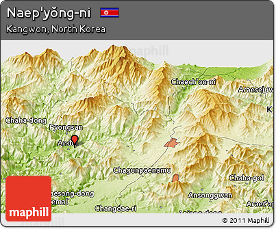 Physical Panoramic Map of Naep'yŏng-ni