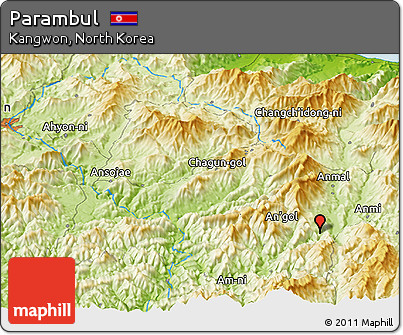 Physical Panoramic Map of Parambul