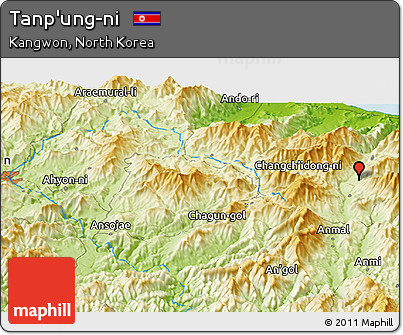 Physical Panoramic Map of Tanp'ung-ni