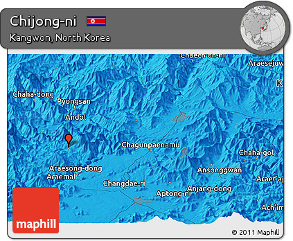 Political Panoramic Map of Chijong-ni