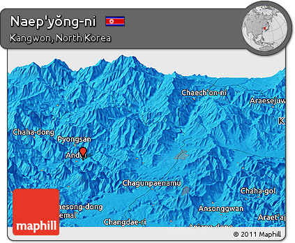 Political Panoramic Map of Naep'yŏng-ni