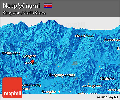 Political Panoramic Map of Naep'yŏng-ni