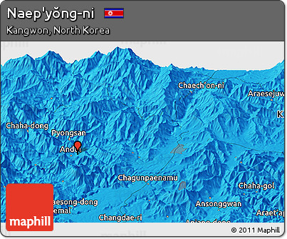 Political Panoramic Map of Naep'yŏng-ni