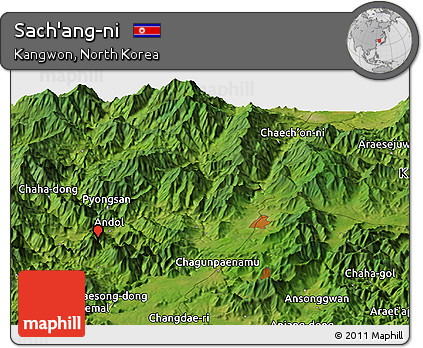 Satellite Panoramic Map of Sach'ang-ni