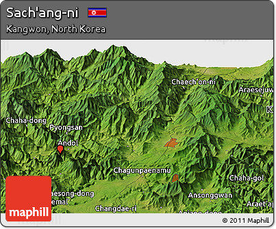 Satellite Panoramic Map of Sach'ang-ni