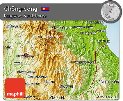 Physical 3D Map of Chŏng-dong