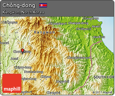 Physical 3D Map of Chŏng-dong