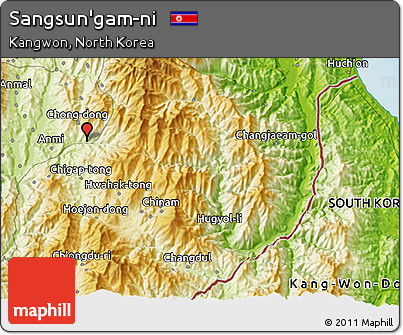 Physical 3D Map of Sangsun'gam-ni
