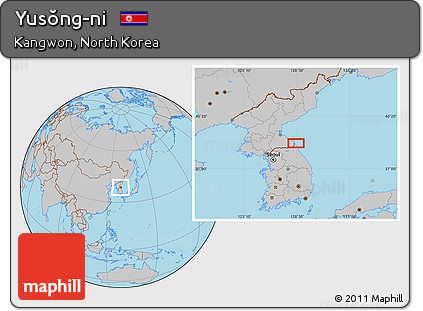 Gray Location Map of Yusŏng-ni