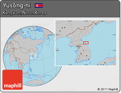 Gray Location Map of Yusŏng-ni