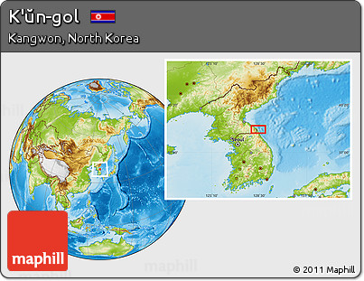 Physical Location Map of K'ŭn-gol