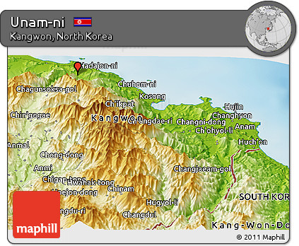 Physical Panoramic Map of Unam-ni
