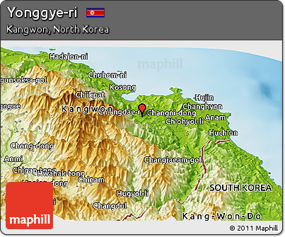 Physical Panoramic Map of Yonggye-ri