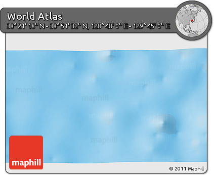 Physical 3D Map of the Area around 38° 36' 25" N, 129° 16' 30" E