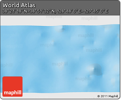 Physical 3D Map of the Area around 38° 36' 25" N, 129° 16' 30" E