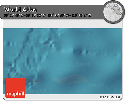 Satellite 3D Map of the Area around 38° 36' 25" N, 134° 13' 29" W
