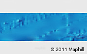 Shaded Relief Panoramic Map of the area around 38° 36' 25" N, 136° 46' 30" W