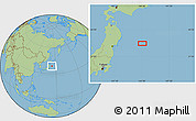 Savanna Style Location Map of the area around 38° 36' 25" N, 144° 34' 29" E