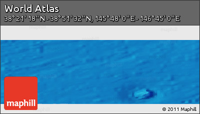 Physical Panoramic Map of the Area around 38° 36' 25" N, 146° 16' 30" E