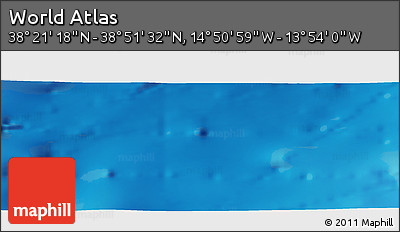 Physical Panoramic Map of the Area around 38° 36' 25" N, 14° 22' 30" W