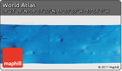 Physical Panoramic Map of the Area around 38° 36' 25" N, 14° 22' 30" W
