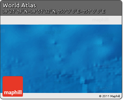 Physical 3D Map of the Area around 38° 36' 25" N, 150° 31' 30" E
