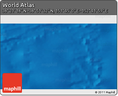 Physical 3D Map of the Area around 38° 36' 25" N, 152° 13' 29" E