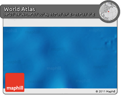 Physical 3D Map of the Area around 38° 36' 25" N, 153° 4' 29" E