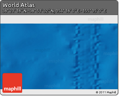 Physical 3D Map of the Area around 38° 36' 25" N, 154° 46' 30" E