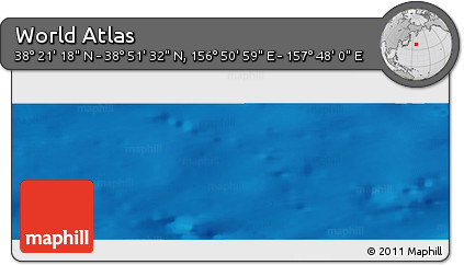 Physical Panoramic Map of the Area around 38° 36' 25" N, 157° 19' 29" E