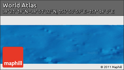 Physical Panoramic Map of the Area around 38° 36' 25" N, 157° 19' 29" E