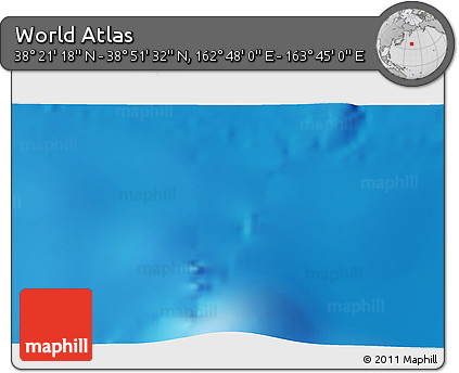 Physical 3D Map of the Area around 38° 36' 25" N, 163° 16' 30" E