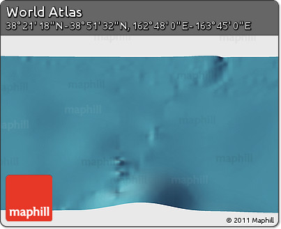 Satellite 3D Map of the Area around 38° 36' 25" N, 163° 16' 30" E