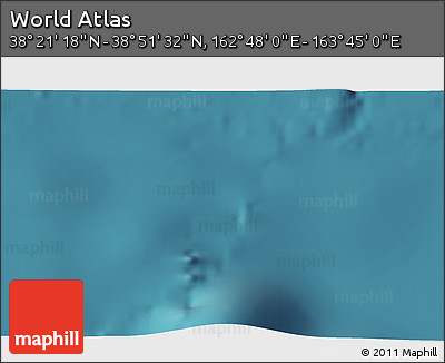 Satellite 3D Map of the Area around 38° 36' 25" N, 163° 16' 30" E