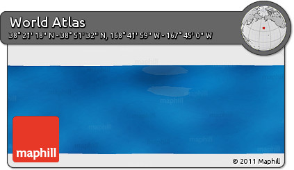 Physical Panoramic Map of the Area around 38° 36' 25" N, 168° 13' 29" W