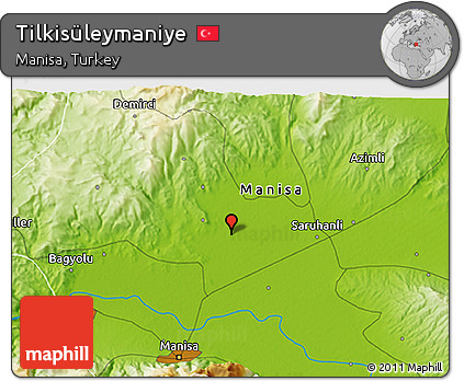 Physical 3D Map of Tilkisüleymaniye
