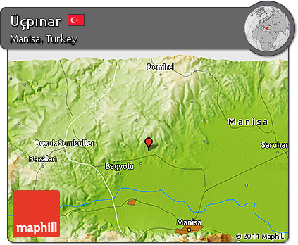 Physical 3D Map of Üçpınar