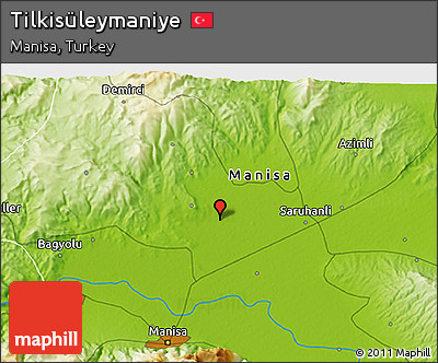 Physical 3D Map of Tilkisüleymaniye