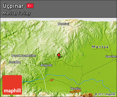 Physical 3D Map of Üçpınar