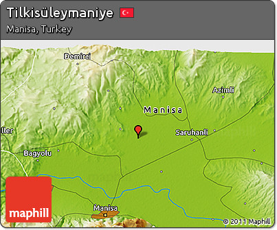 Physical 3D Map of Tilkisüleymaniye