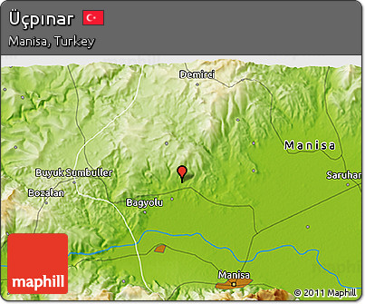 Physical 3D Map of Üçpınar