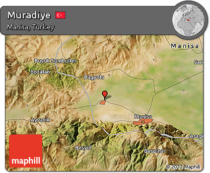 Satellite 3D Map of Muradiye