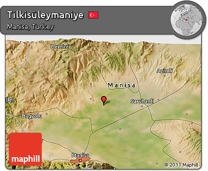 Satellite 3D Map of Tilkisüleymaniye