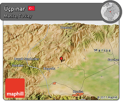Satellite 3D Map of Üçpınar