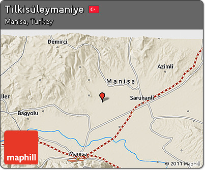 Shaded Relief 3D Map of Tilkisüleymaniye