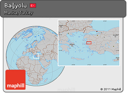 Gray Location Map of Bağyolu