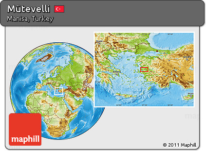 Physical Location Map of Mütevelli